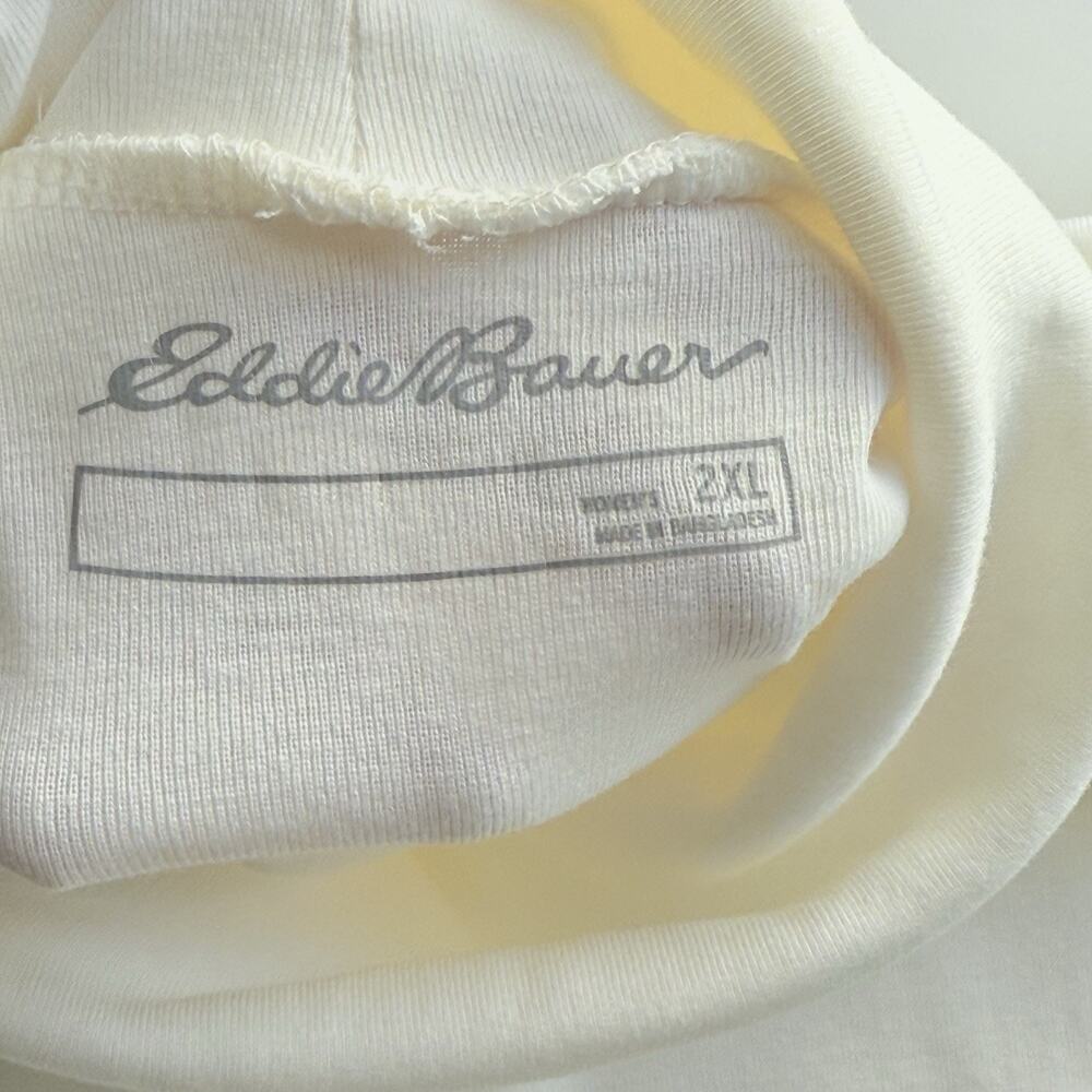 Eddie Bauer Top Womens Size 2XL Off White Cream Turtleneck Base Layer Warm - Picture 5 of 6